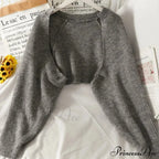 Female Solid Casual Chic Short Knitted Cardigans image 10