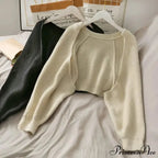 Female Solid Casual Chic Short Knitted Cardigans image 11