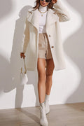 Longline Lapel Plush Winter Coat image 1