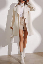 Longline Lapel Plush Winter Coat image 1