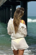 Casual Beach Shirt Cover Skirt Set image 19