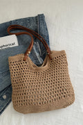 Marina Woven Tote styled for Avrienne