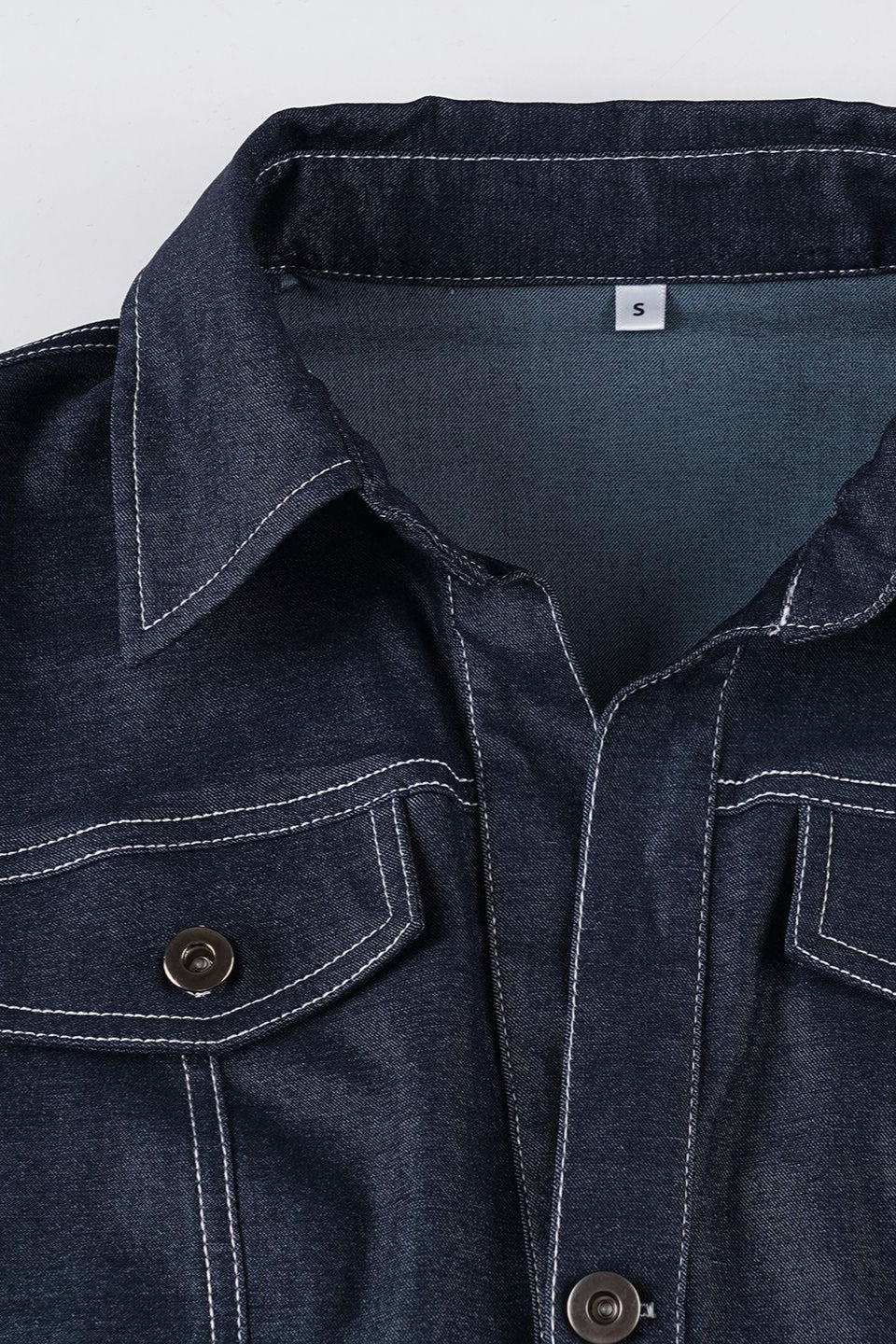 Street Hot Denim Cropped Blouse image 6