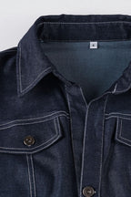 Street Hot Denim Cropped Blouse image 6