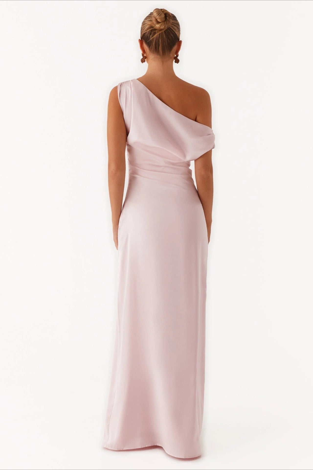 Solid Asymmetric Neckline Formal Dress image 22