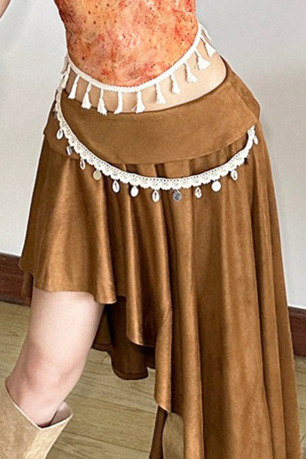 Printed Asymmetrical Slim Skirt image 2