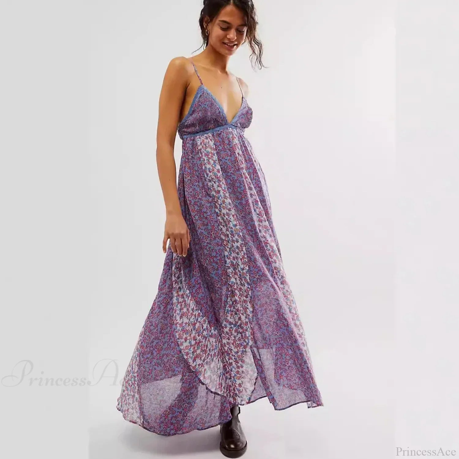 Fine Chiffon Floral Boho Dress image 1