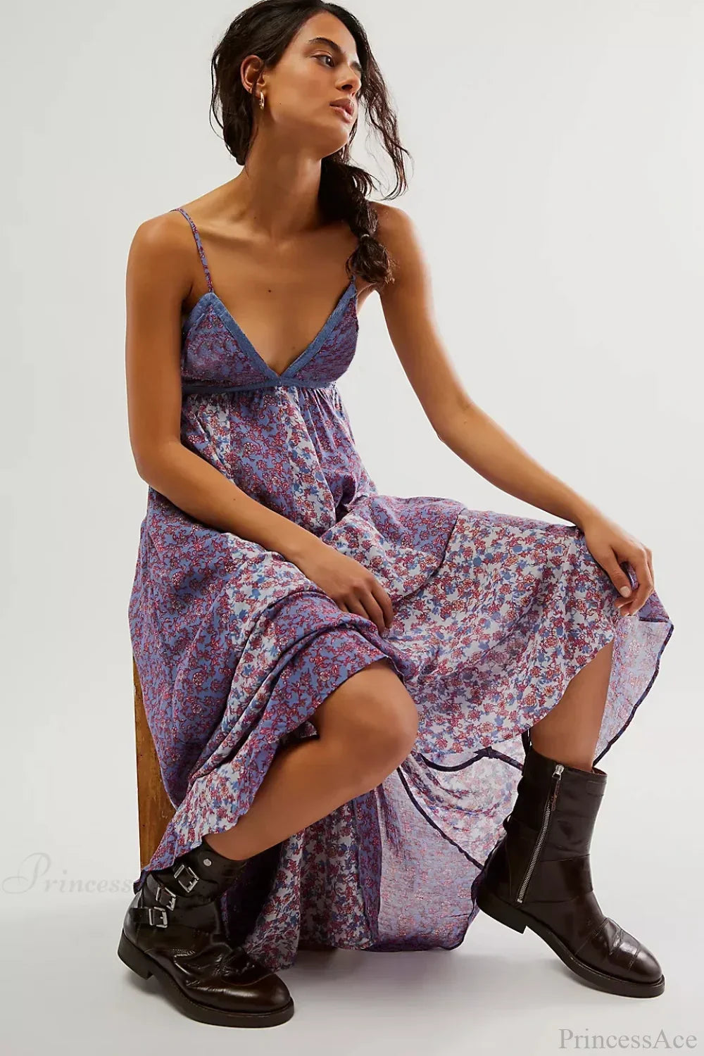 Fine Chiffon Floral Boho Dress image 2