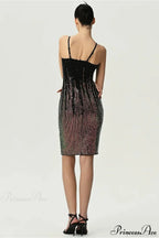 Fitted Colorful Sequin Spaghetti Strap Party Dress image 7