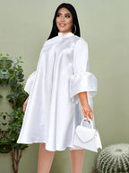 Flare Sleeve Graceful Hot Stamping Dress image 2