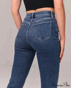 Flare Vintage Ladies Fashion Stretch Pocket Plus Size Wide Denim Jean image 3