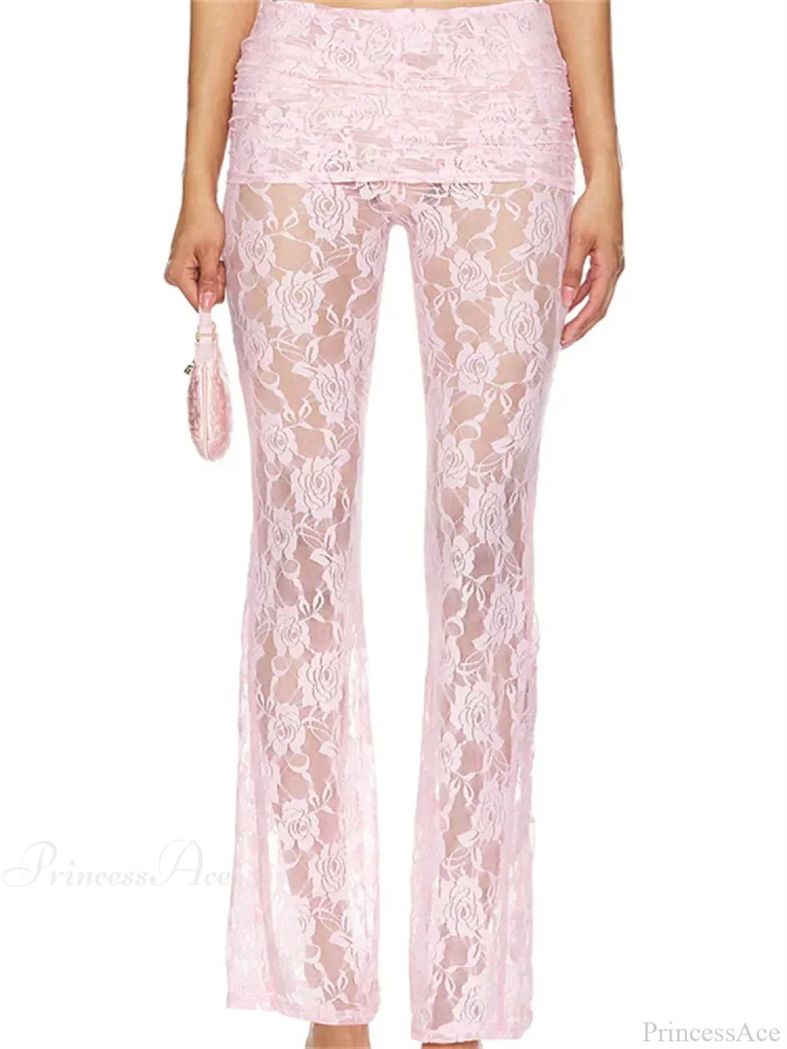 Flared Leg Lace See-Through Bootcut Fashion Pant image 1