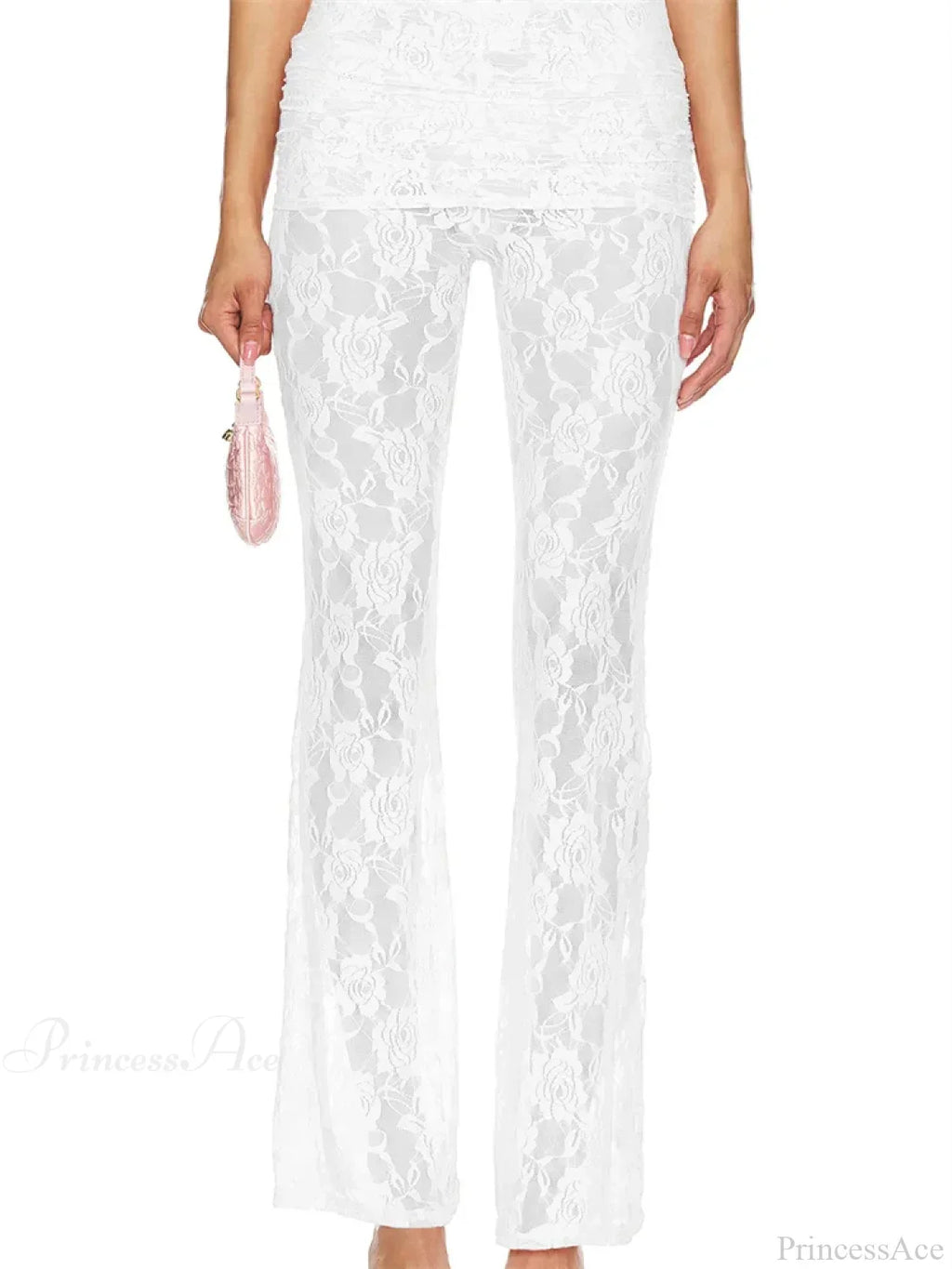 Flared Leg Lace See-Through Bootcut Fashion Pant image 2