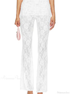 Flared Leg Lace See-Through Bootcut Fashion Pant image 2