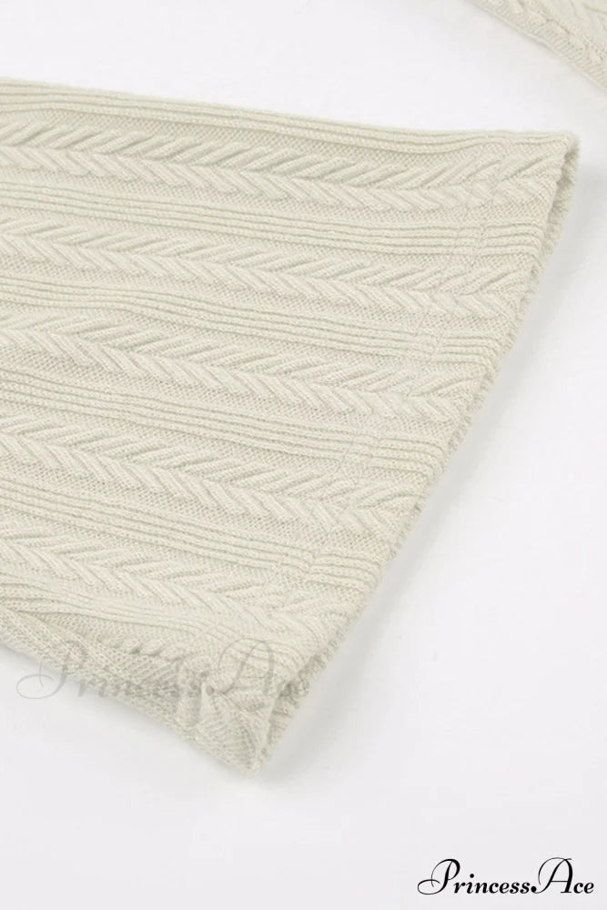 Flares Sleeve Backless Cable Knit Dress image 6