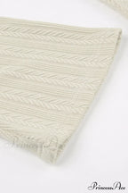 Flares Sleeve Backless Cable Knit Dress image 6