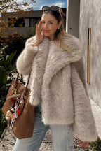 Fleece Cardigan Faux Fur Warm Coat image 2