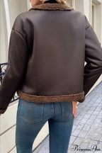 Fleece Collar Warm Fashion Casual Coat image 4
