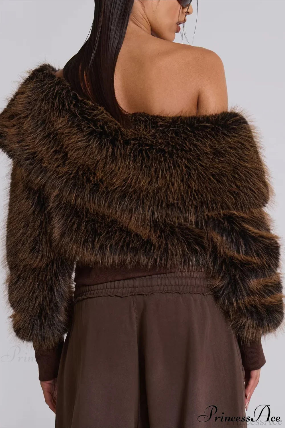 Fleece Sweatshirt Unique Design Crop Top image 2