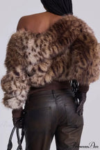 Fleece Sweatshirt Unique Design Crop Top image 6