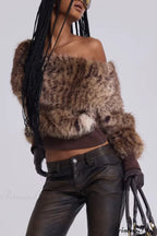 Fleece Sweatshirt Unique Design Crop Top image 4