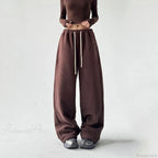 Fleece Thicken Wool Wide Leg Pants image 5