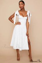 Fleur de Paris Charming Floral Split Midi Dress image 7