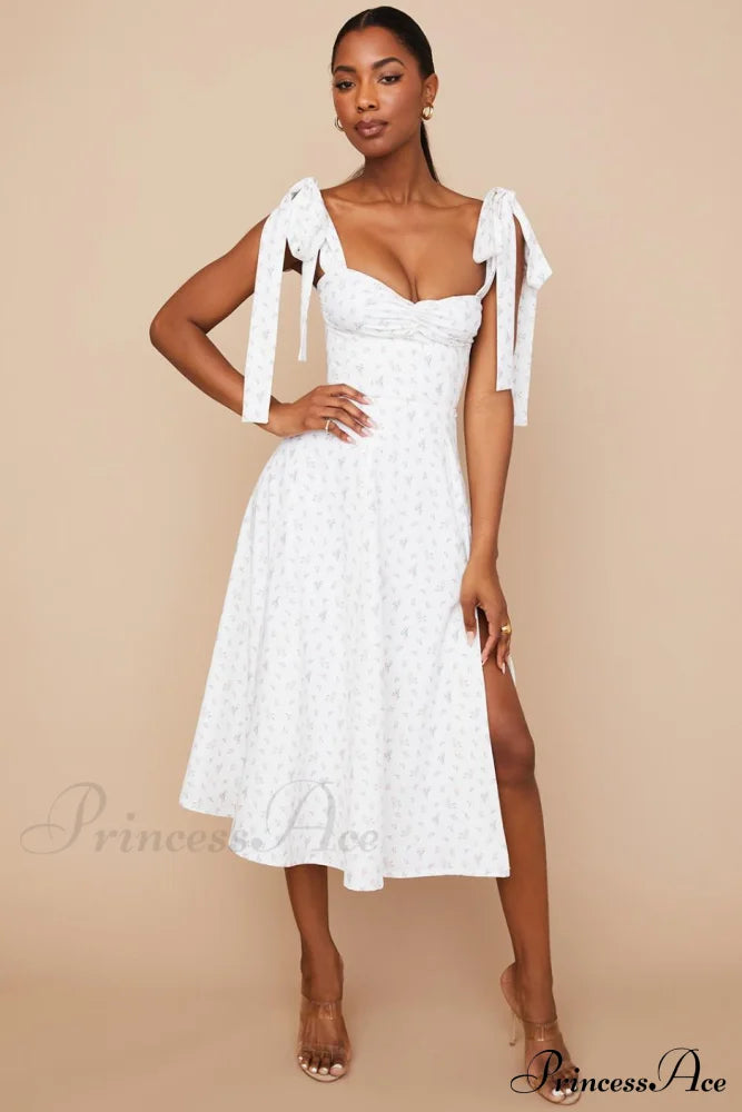 Fleur de Paris Charming Floral Split Midi Dress image 7