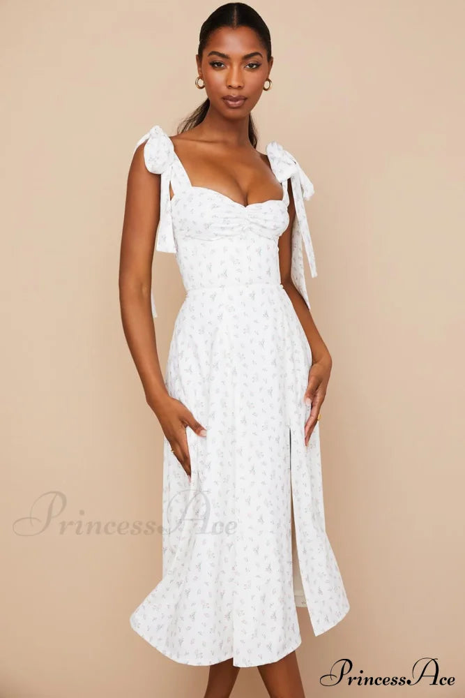 Fleur de Paris Charming Floral Split Midi Dress image 6