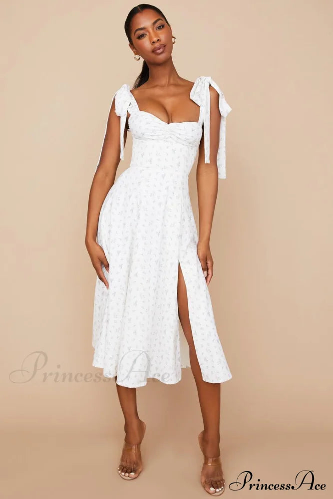 Fleur de Paris Charming Floral Split Midi Dress image 9