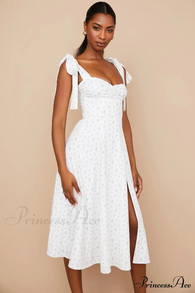 Fleur de Paris Charming Floral Split Midi Dress image 4