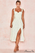 Fleur de Paris Charming Floral Split Midi Dress image 1