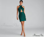 Flirtatious Flare Stylish Halter Skater Dress image 3