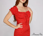 Flirty Vibes Off The Graceful Shoulder Floral Mini Dress image 2