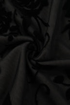 Flocked Mesh Sleeveless Bodycon Maxi Dress image 5