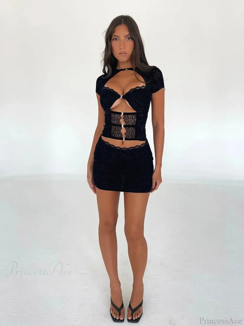 Flocking Slim Bodycon Vacation Dress image 4