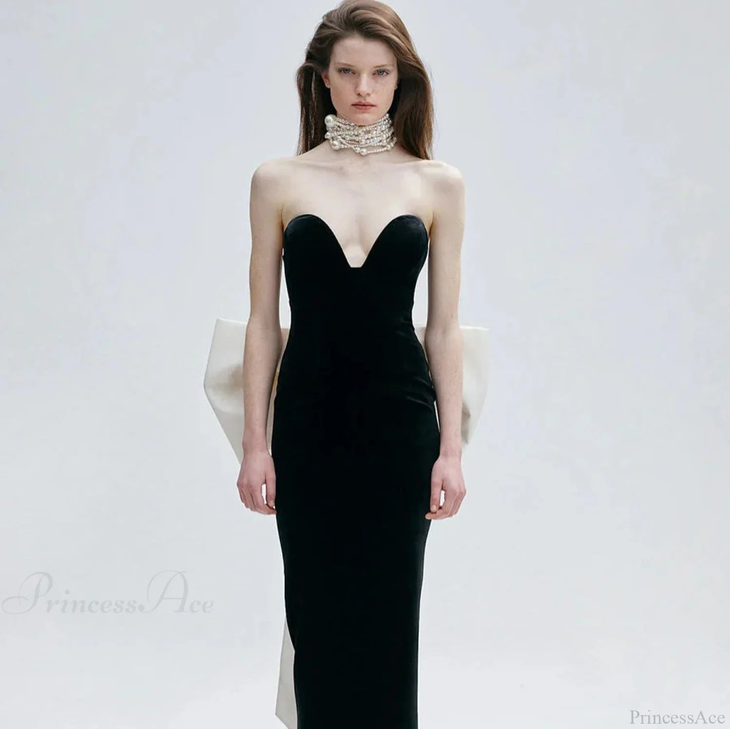 Floor-Length Backless Sequin Prom Dress image 1
