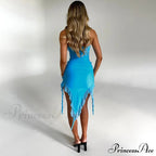Floral Applique Fashion Strapless Ruched Ruffle Mini Dress image 4