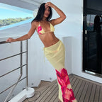 Floral Bikini Set Three Piece Swimsuit image 4