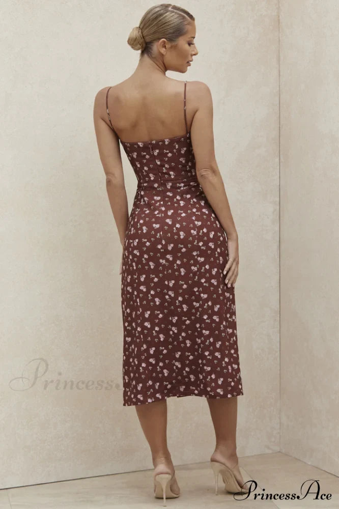 Floral Bustier Stylish Midi Dress image 7