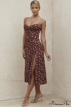 Floral Bustier Stylish Midi Dress image 5