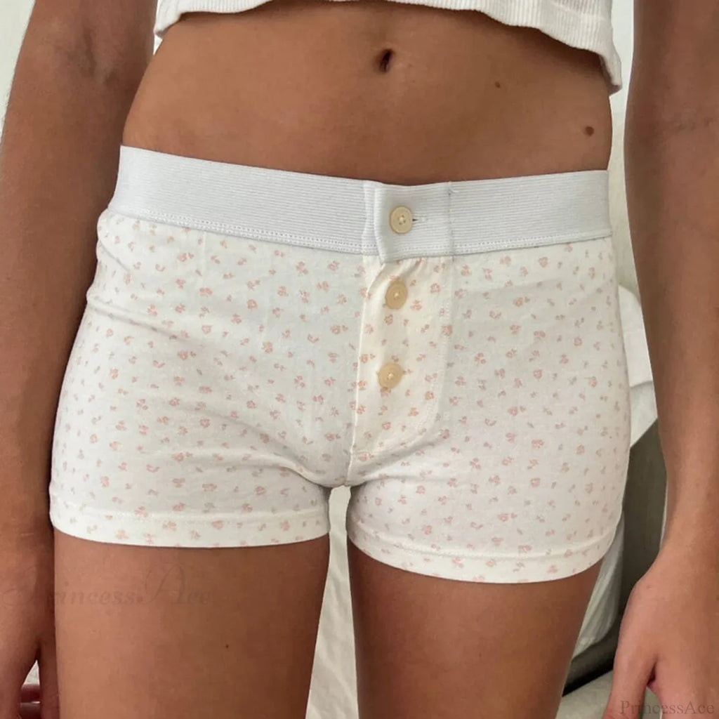 Floral Button Low-Rise Short image 3