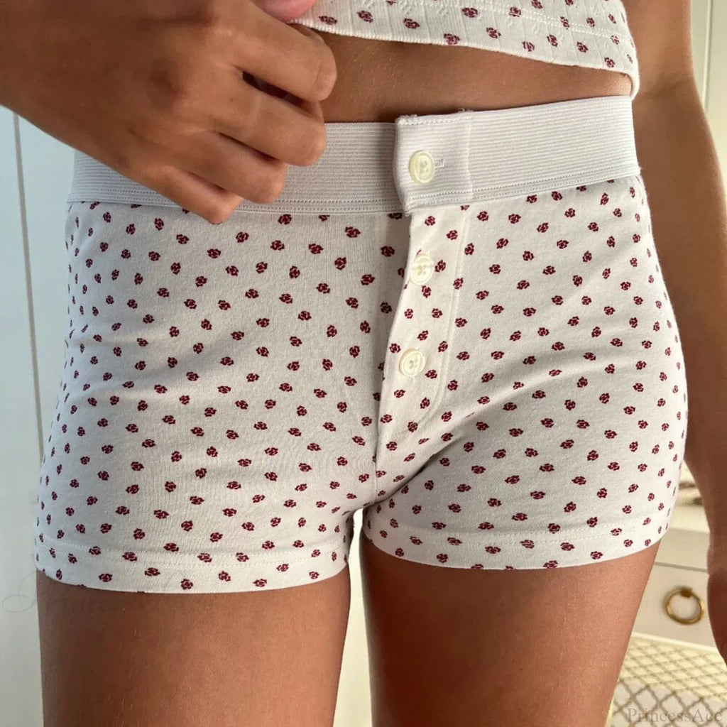 Floral Button Low-Rise Short image 7