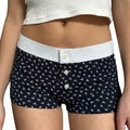Floral Button Stretch Lounge Short image 7