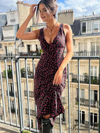 Floral Cami V Trendy Neck Midi Dress image 4