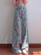Floral Charming Flare Pants image 1