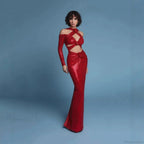 Floral Cutout Backless Sequin Prom Dress image 2