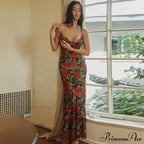 Floral Draped Slip Maxi Dress image 7