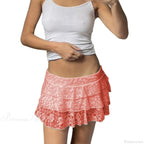 Floral Elastic Layered Skirt image 9