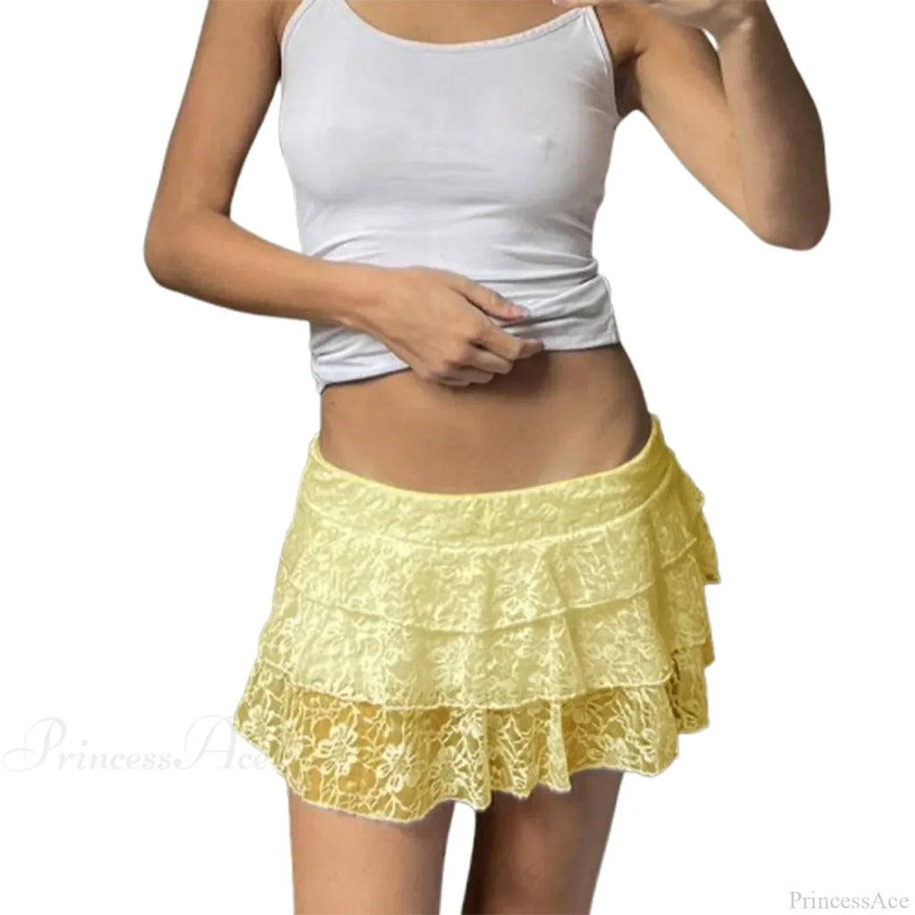 Floral Elastic Layered Skirt image 8